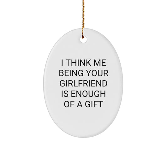Girlfriend Keepsake Christmas Ornament Gift for Him - Image 1