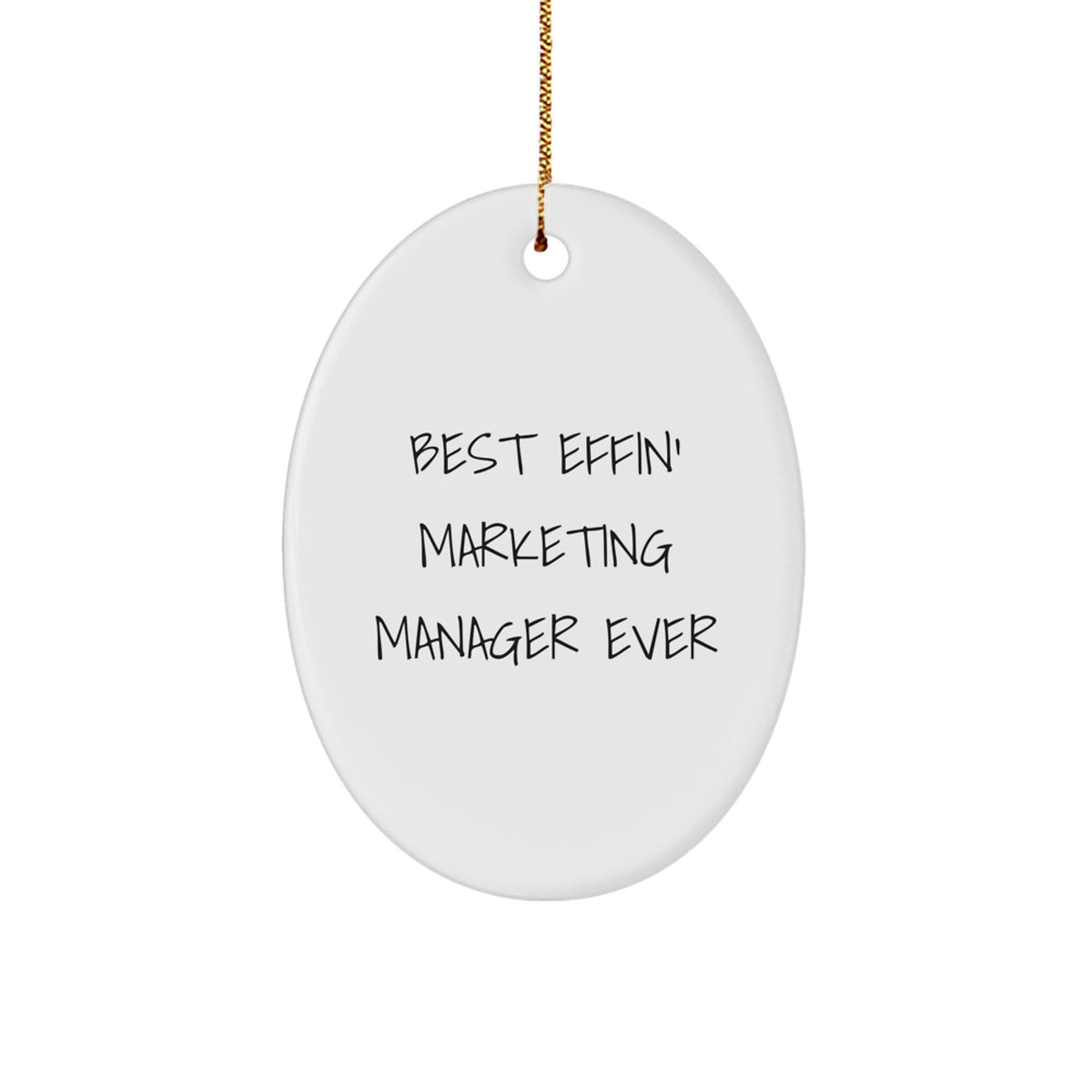 Christmas Gift for Her Oval Ornament Present – Best Effin' Marketing - Image 1