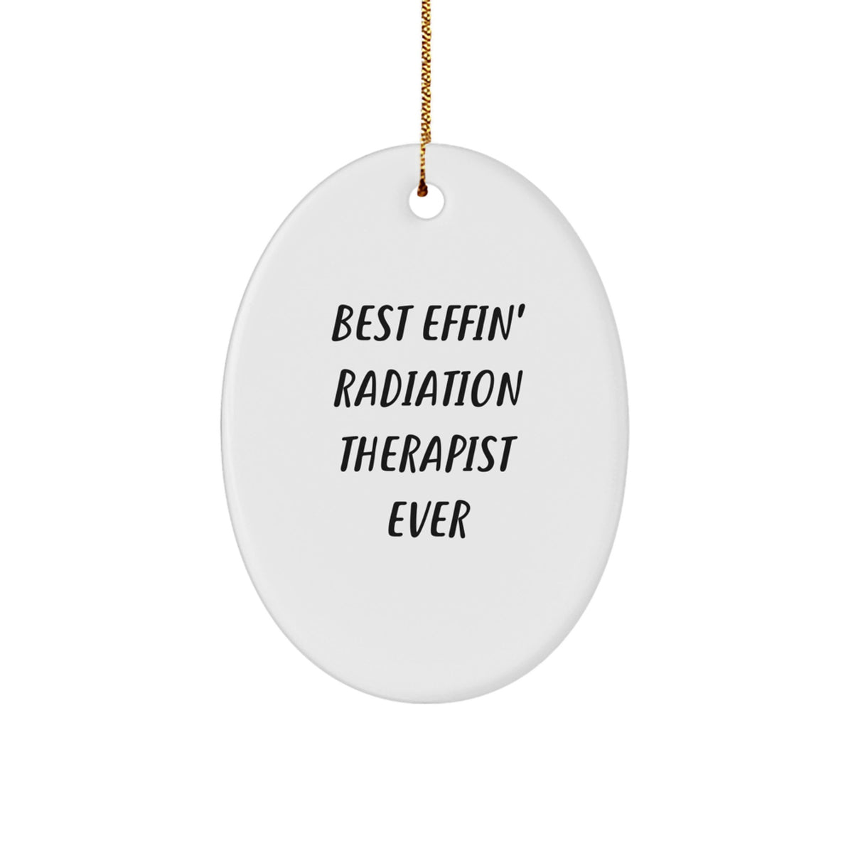 Christmas Gift for Her Radiation Therapist Oval Ornament Present - Image 1