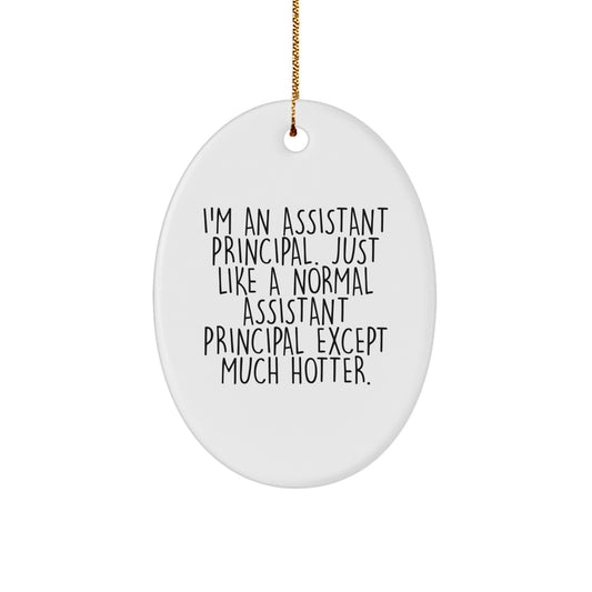 Funny Assistant Principal Gifts for Men - Oval Ornament I'm An Assistant Principal - Christmas Unique Gifts from Friends - Image 1