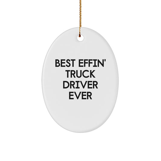 Truck Driver Keepsake Christmas Ornament for Him Gift - Image 1
