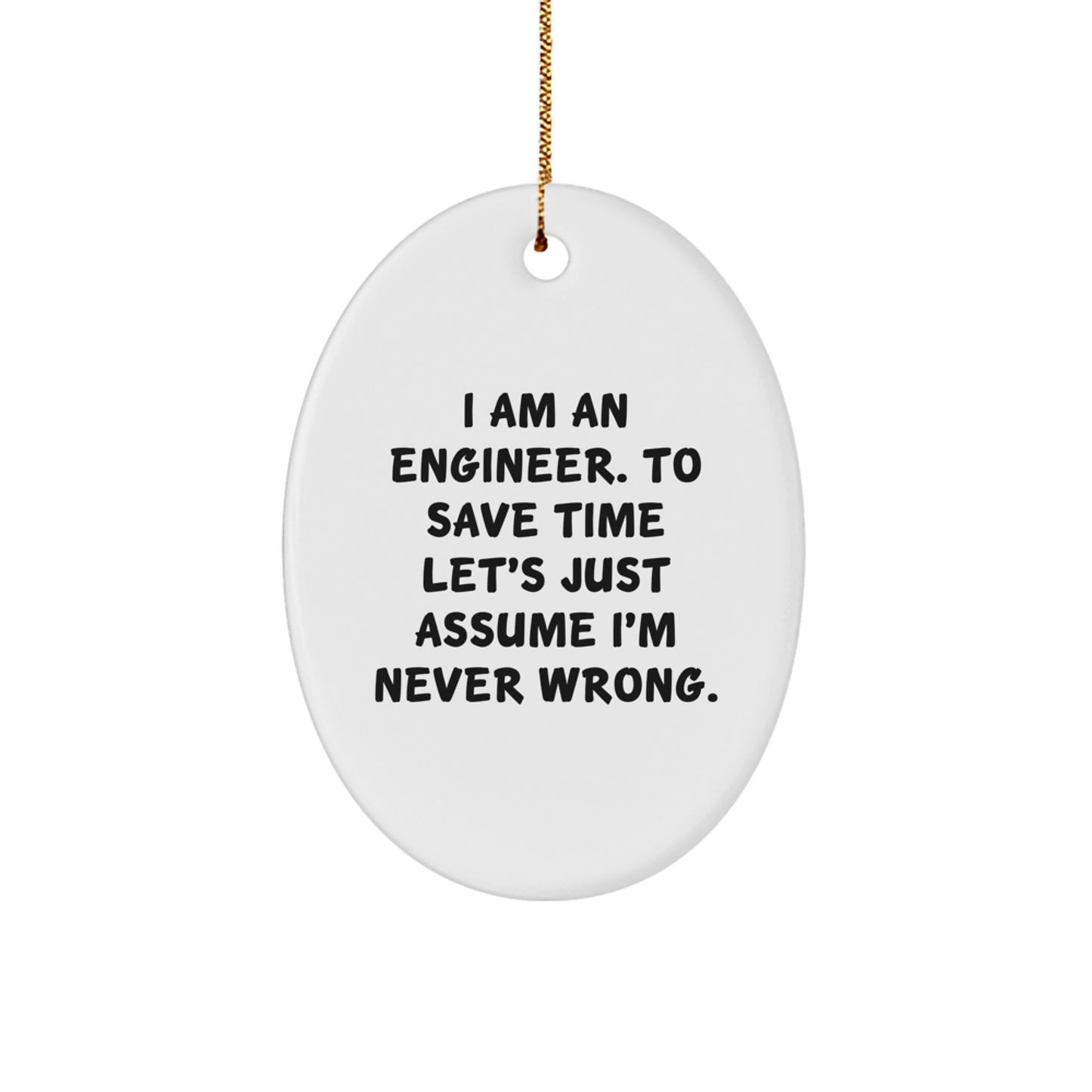 Engineer Keepsake Christmas Ornament for Him Gift – Surprise - Image 1