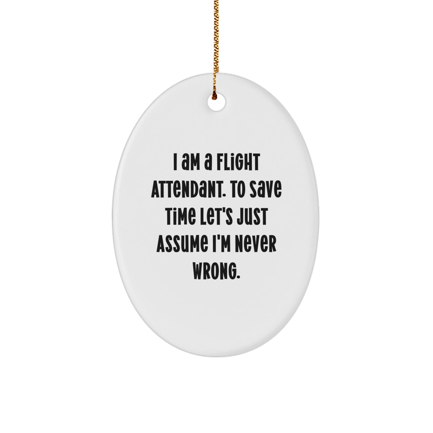 Sassy Flight Attendant Christmas Ornament for Friends Gift - Image 1