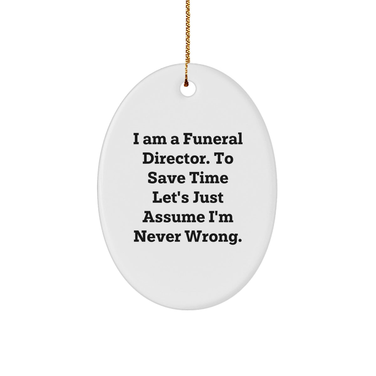 Funeral Director Keepsake Christmas Ornament for Him Gift - Image 1