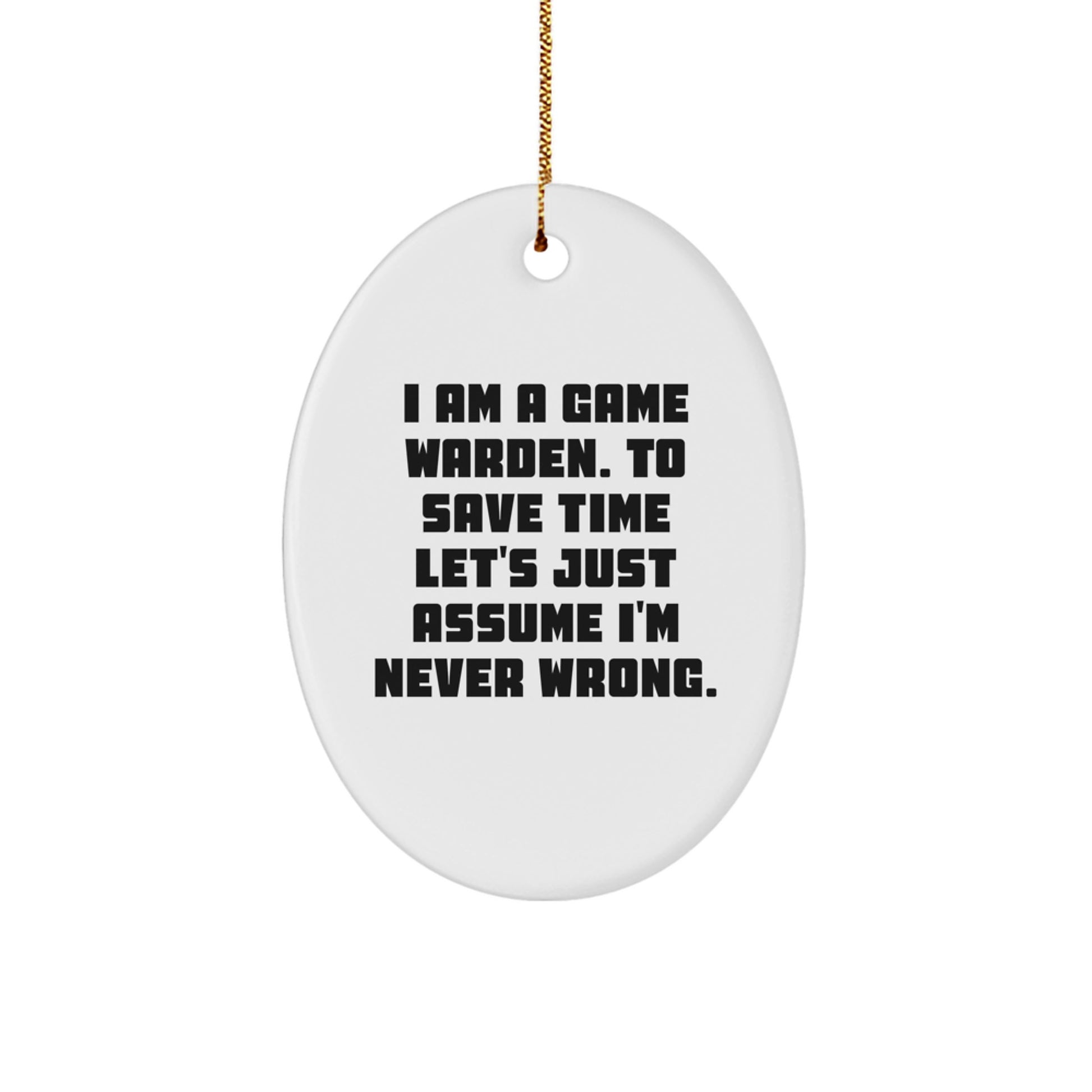 Game Warden Keepsake Holiday Classic Christmas Ornament for Him Gift - Image 1