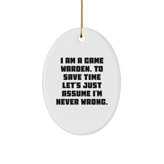 Game Warden Keepsake Holiday Classic Christmas Ornament for Him Gift - Image 1