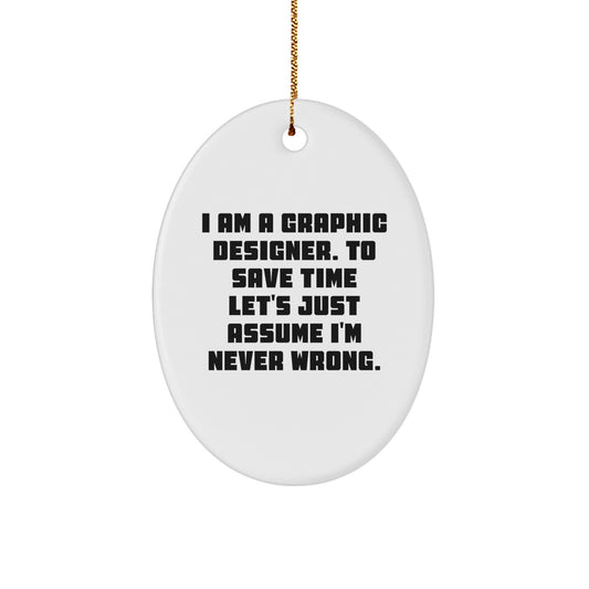 Graphic Designer Keepsake Christmas Ornament for Him Gift - Image 1