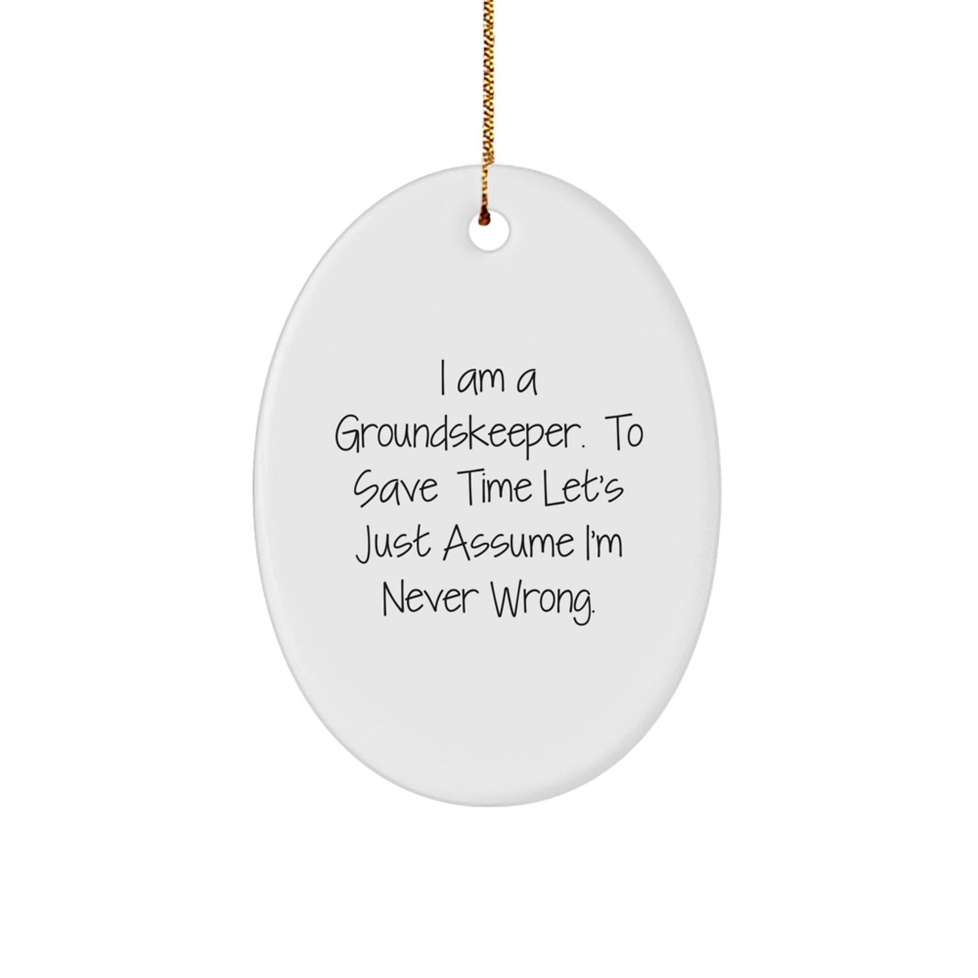 Groundskeeper Keepsake Christmas Ornament for Him Gift - Image 1