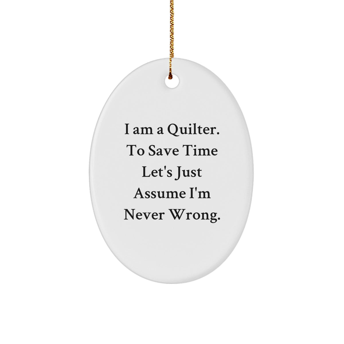 Quilter Keepsake Christmas Ornament for Him Gift - Image 1