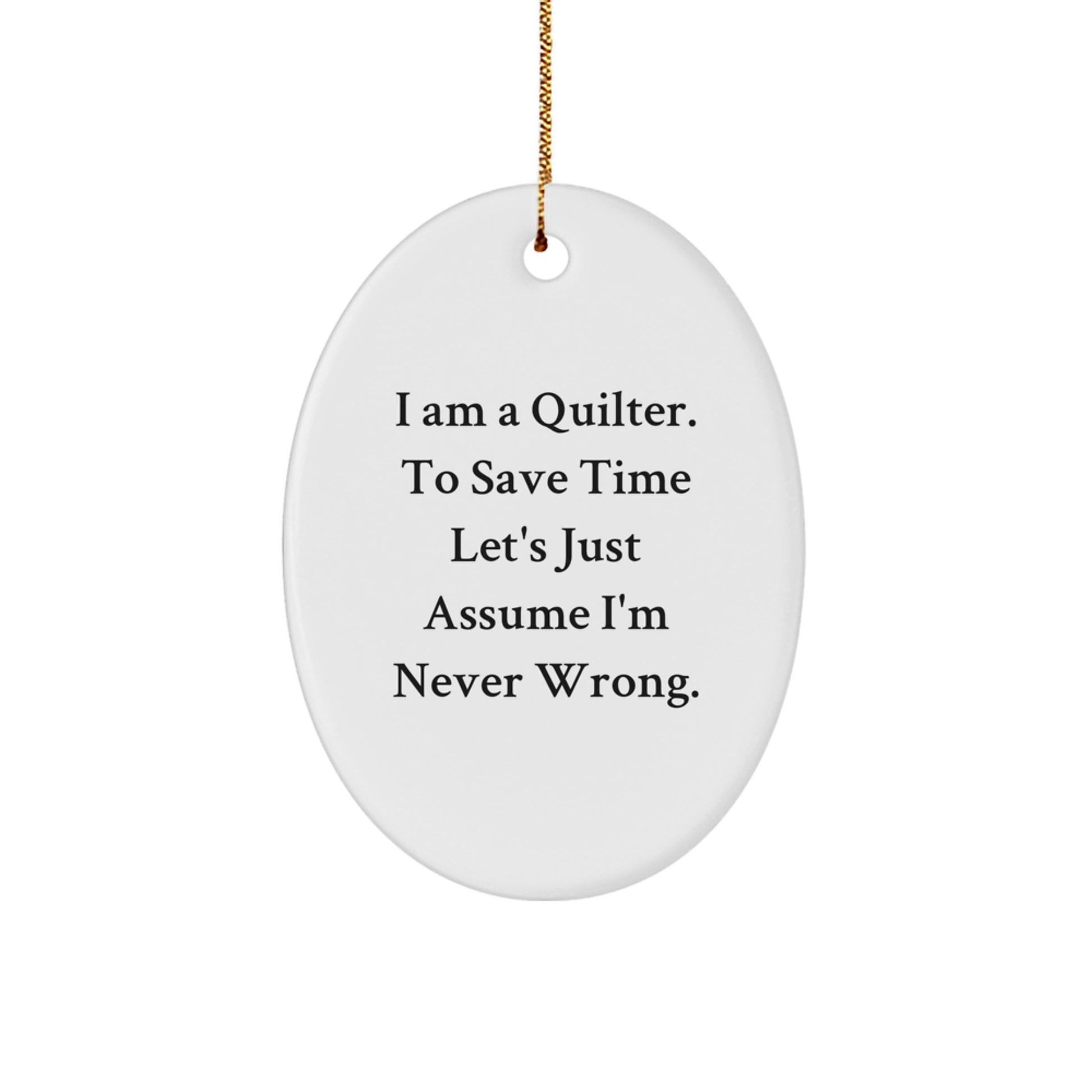 Quilter Keepsake Christmas Ornament for Him Gift - Image 1