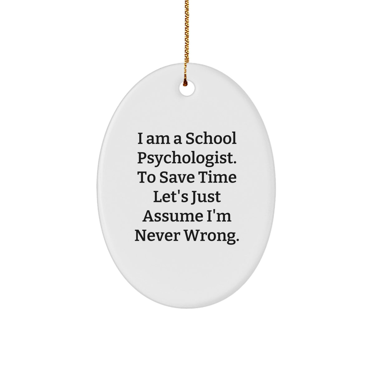 School Psychologist Keepsake Christmas Ornament for Him Holiday Gift - Image 1