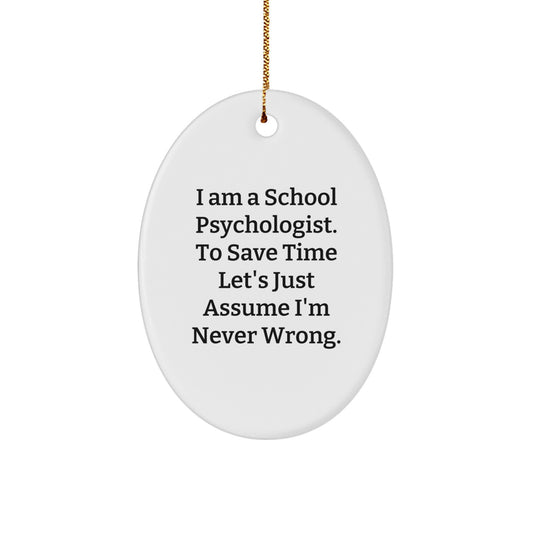 School Psychologist Keepsake Christmas Ornament for Him Holiday Gift - Image 1