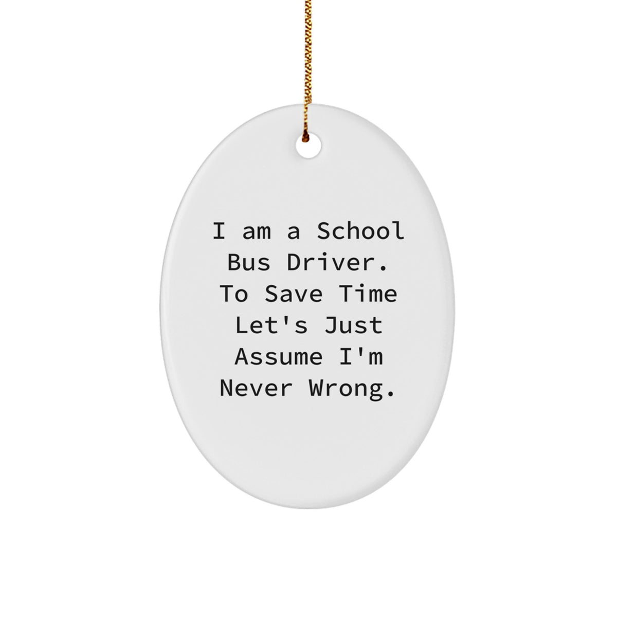 Bright School Bus Driver Keepsake Christmas Ornament for Him Gift - Image 1