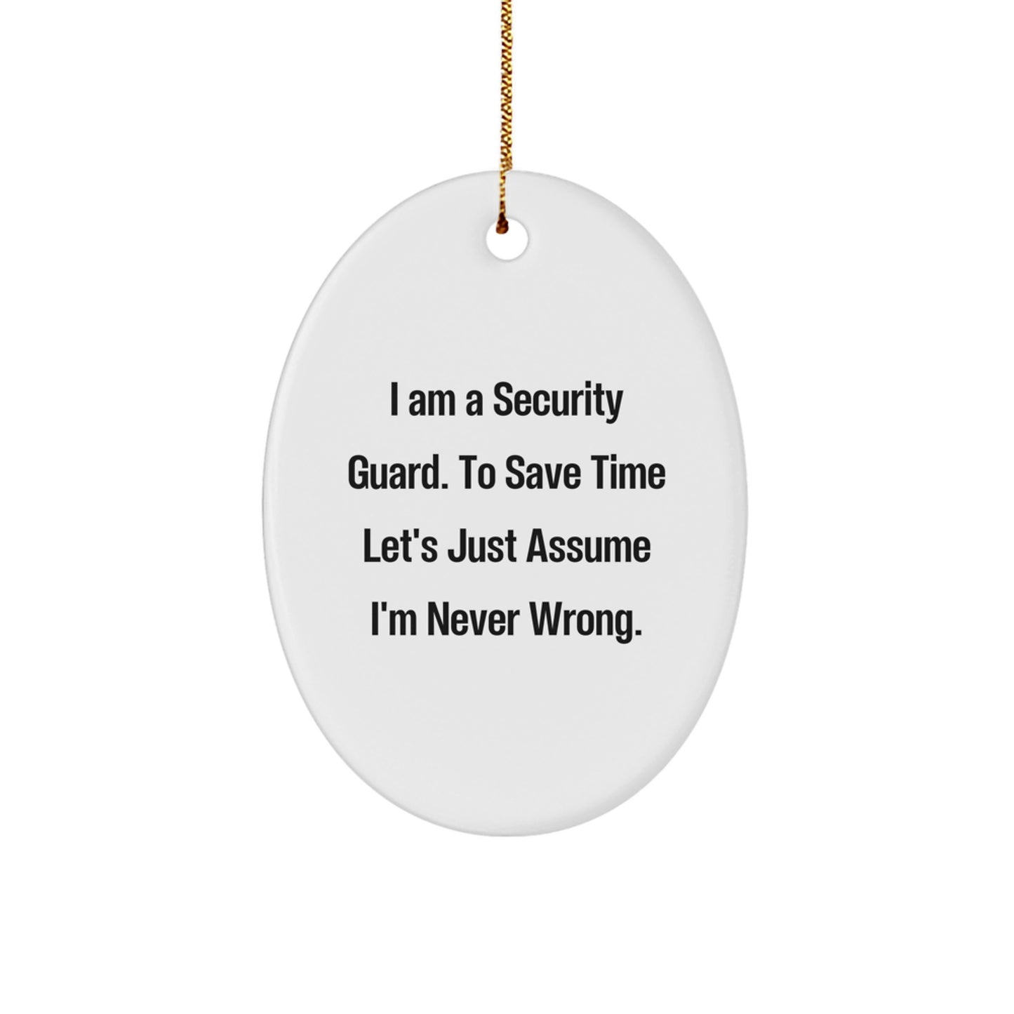 Security Guard Keepsake Vibrant Christmas Ornament for Him Gift - Image 1