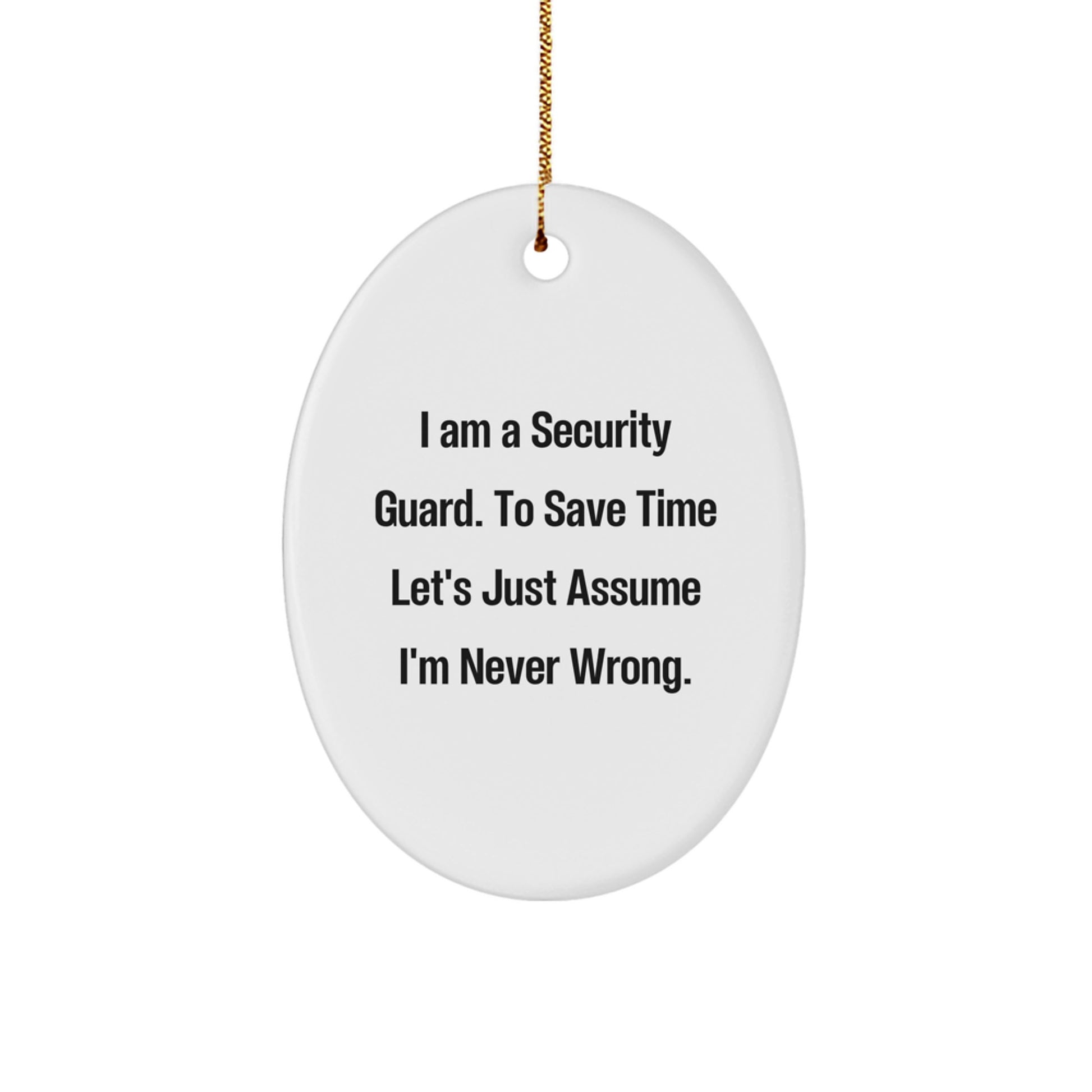 Security Guard Keepsake Vibrant Christmas Ornament for Him Gift - Image 1