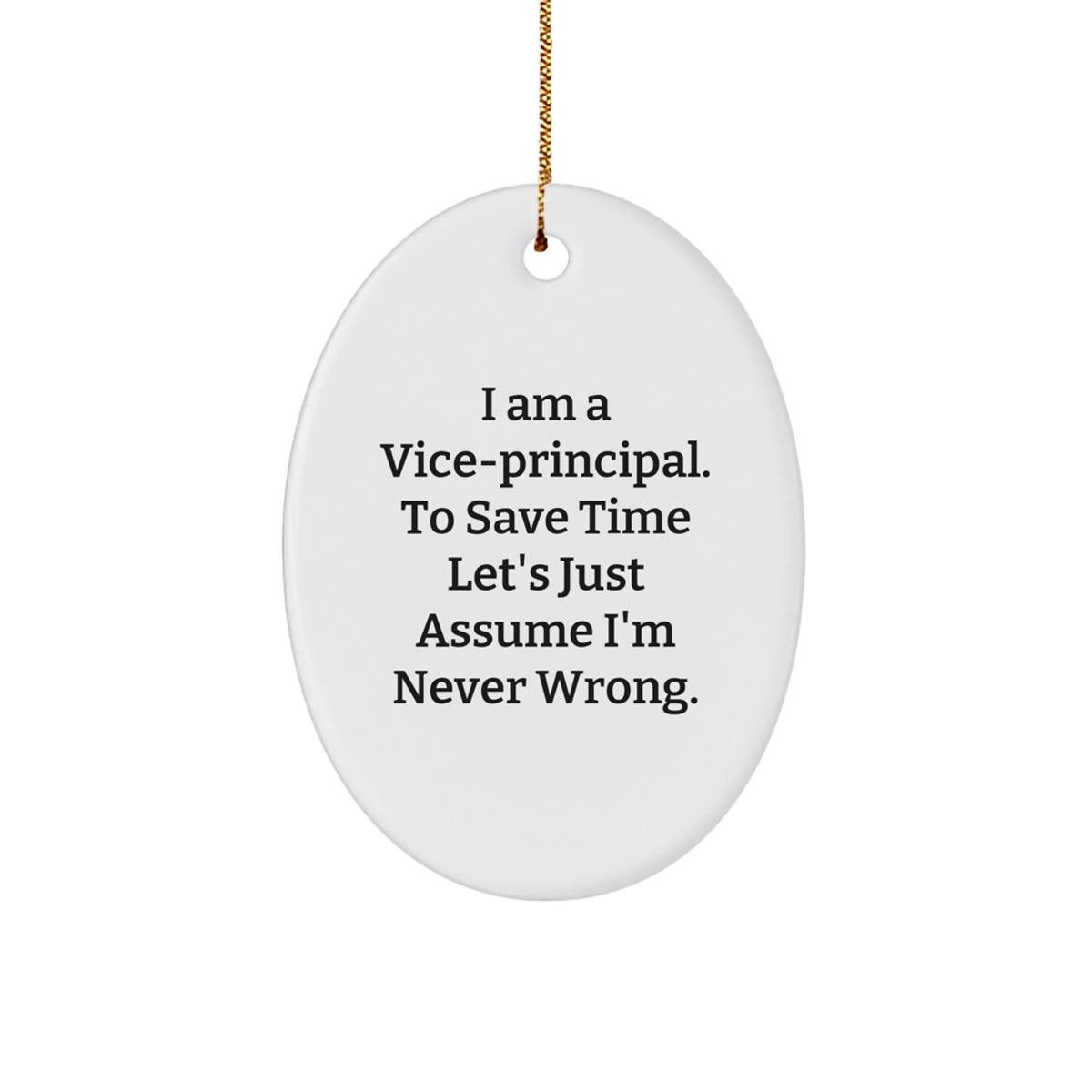 Vice-Principal Keepsake Christmas Ornament for Him Gift - Image 1
