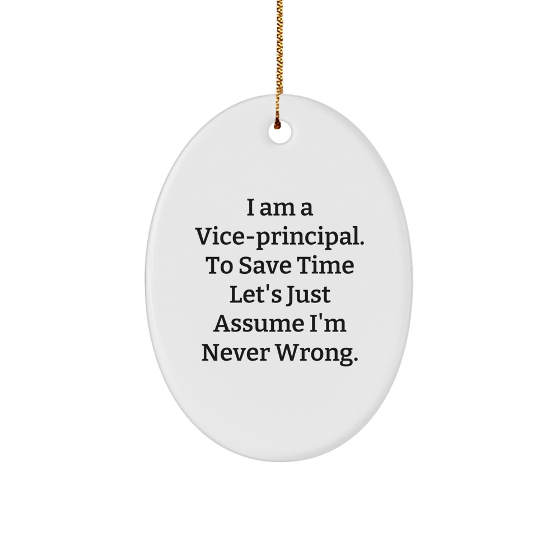 Vice-Principal Keepsake Christmas Ornament for Him Gift - Image 1