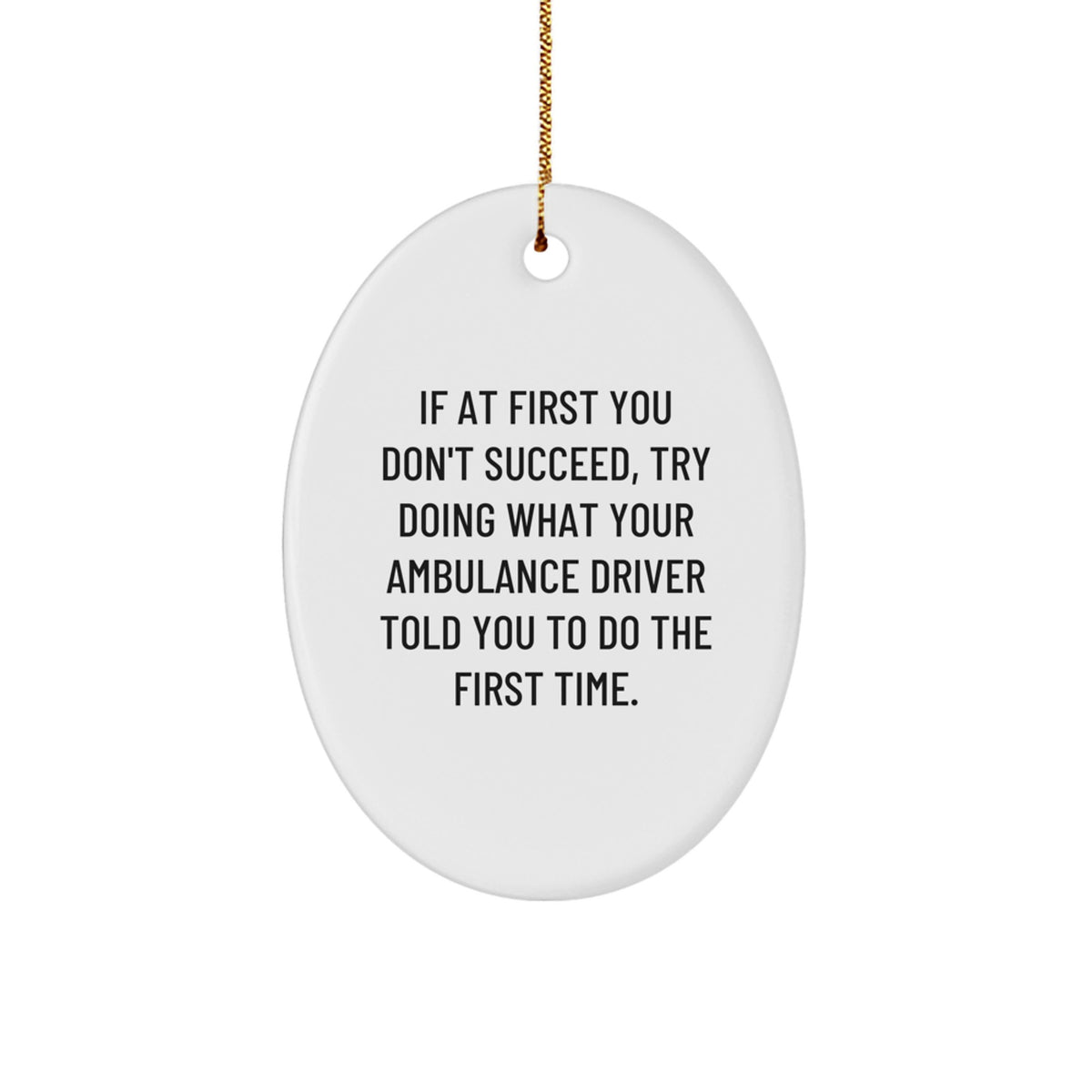 Ambulance Driver Keepsake Christmas Ornament for Him Holiday Gift - Image 1