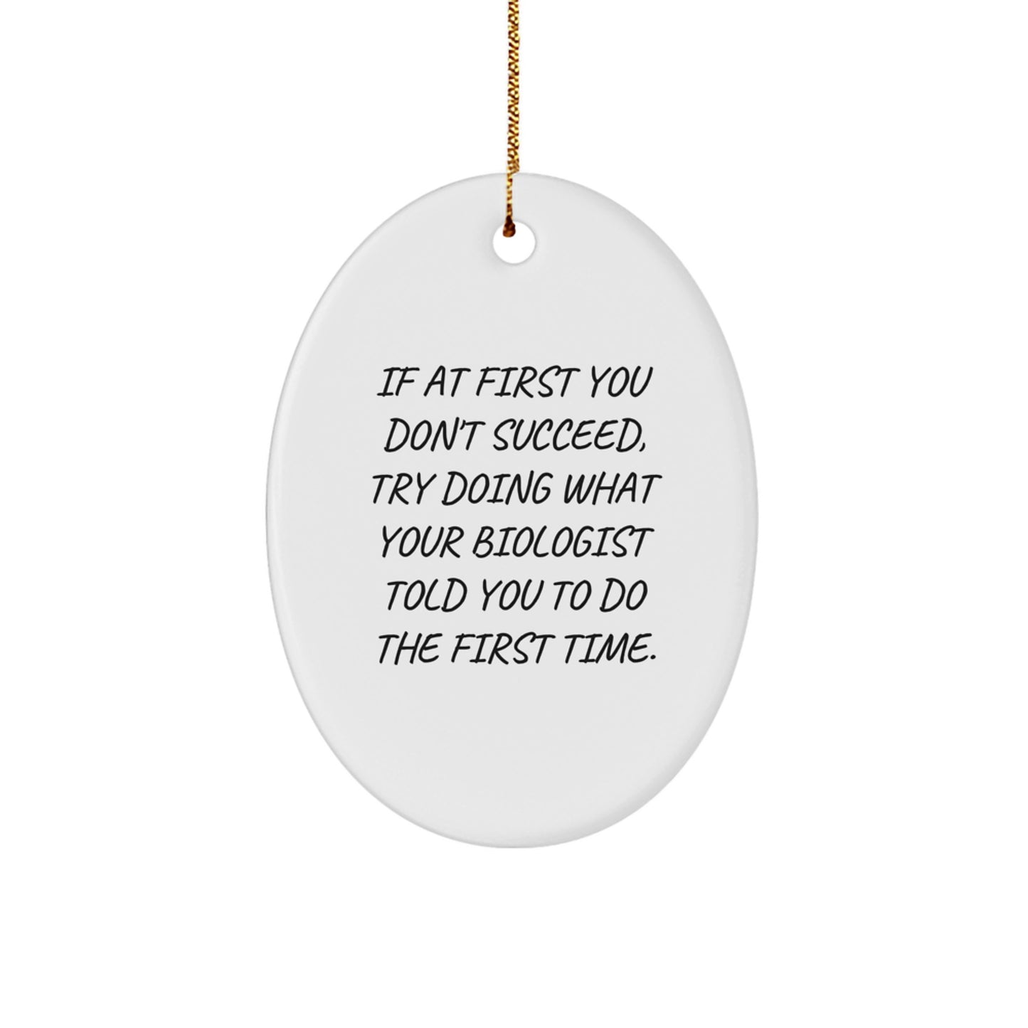 Playful Biologist Novelty Christmas Ornament for Friends Surprise Gift - Image 1