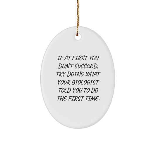 Playful Biologist Novelty Christmas Ornament for Friends Surprise Gift - Image 1