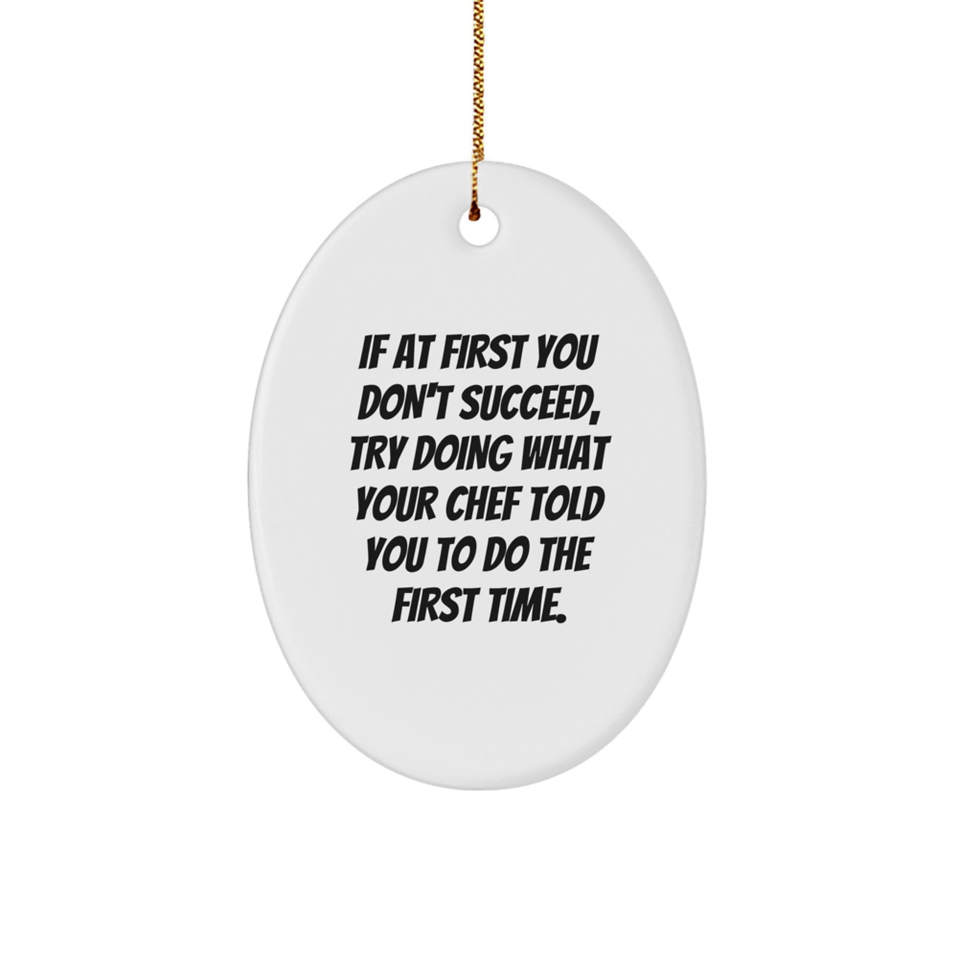 Family Treasure Chef Oval Christmas Ornament Gift - Image 1