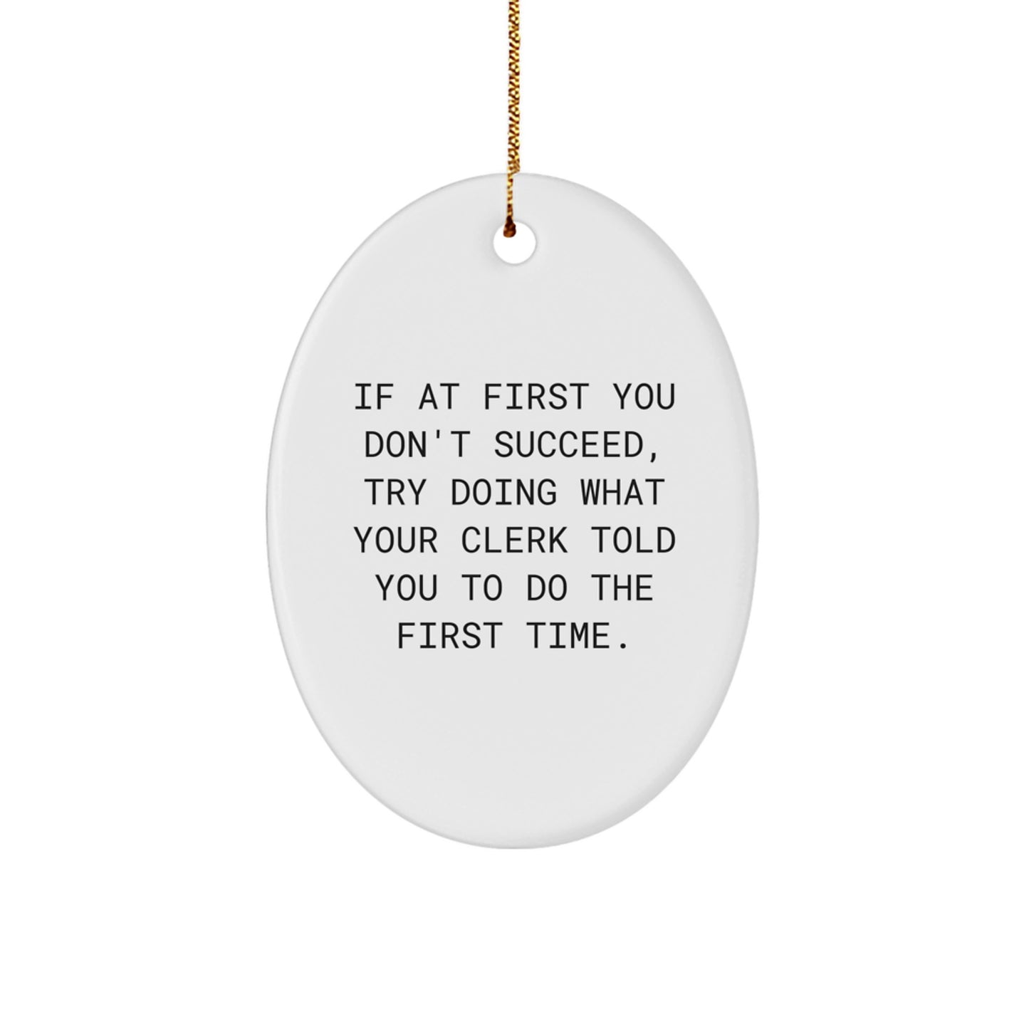 Clerk Keepsake Christmas Ornament for Him Gift – Holiday Treasure - Image 1