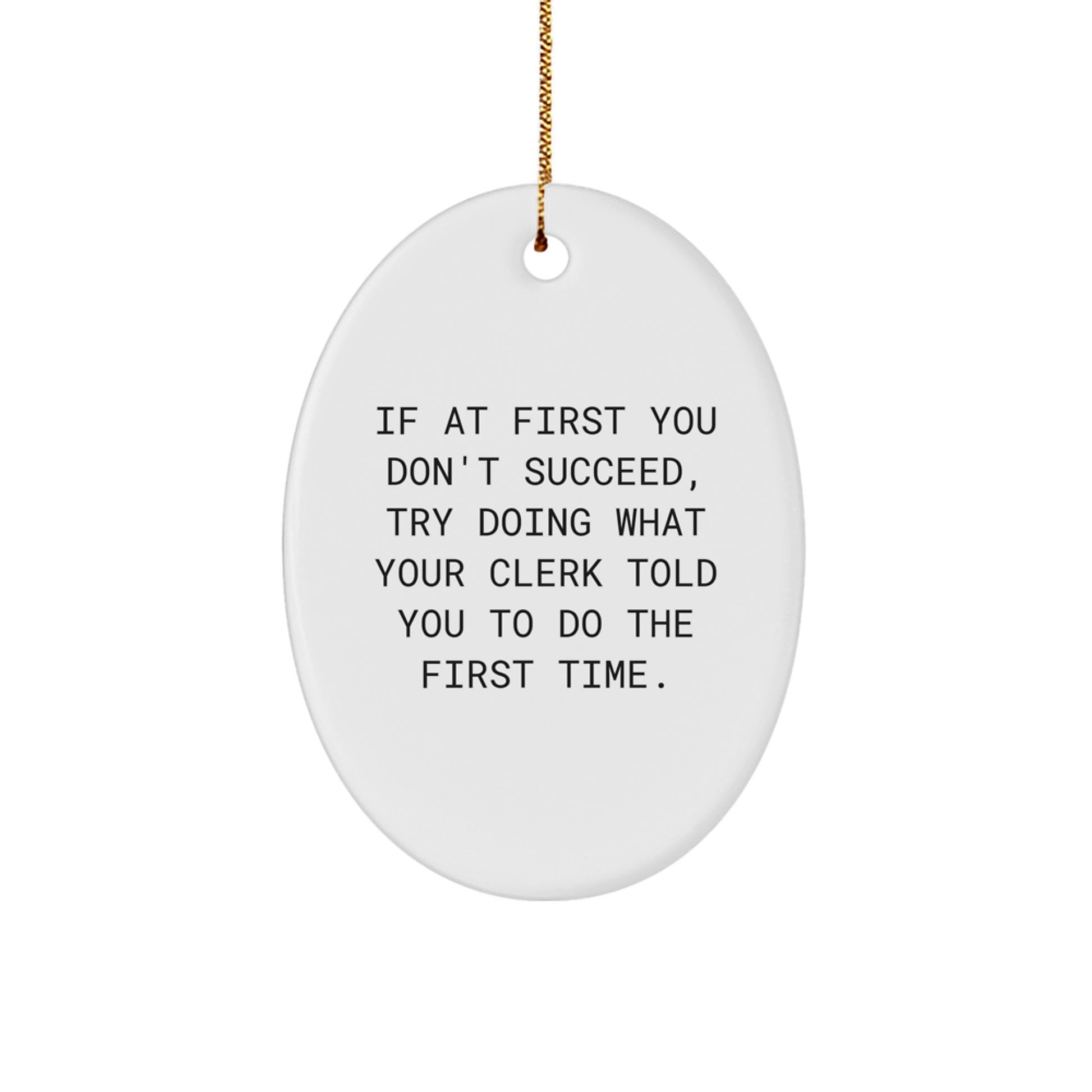 Clerk Keepsake Christmas Ornament for Him Gift – Holiday Treasure - Image 1