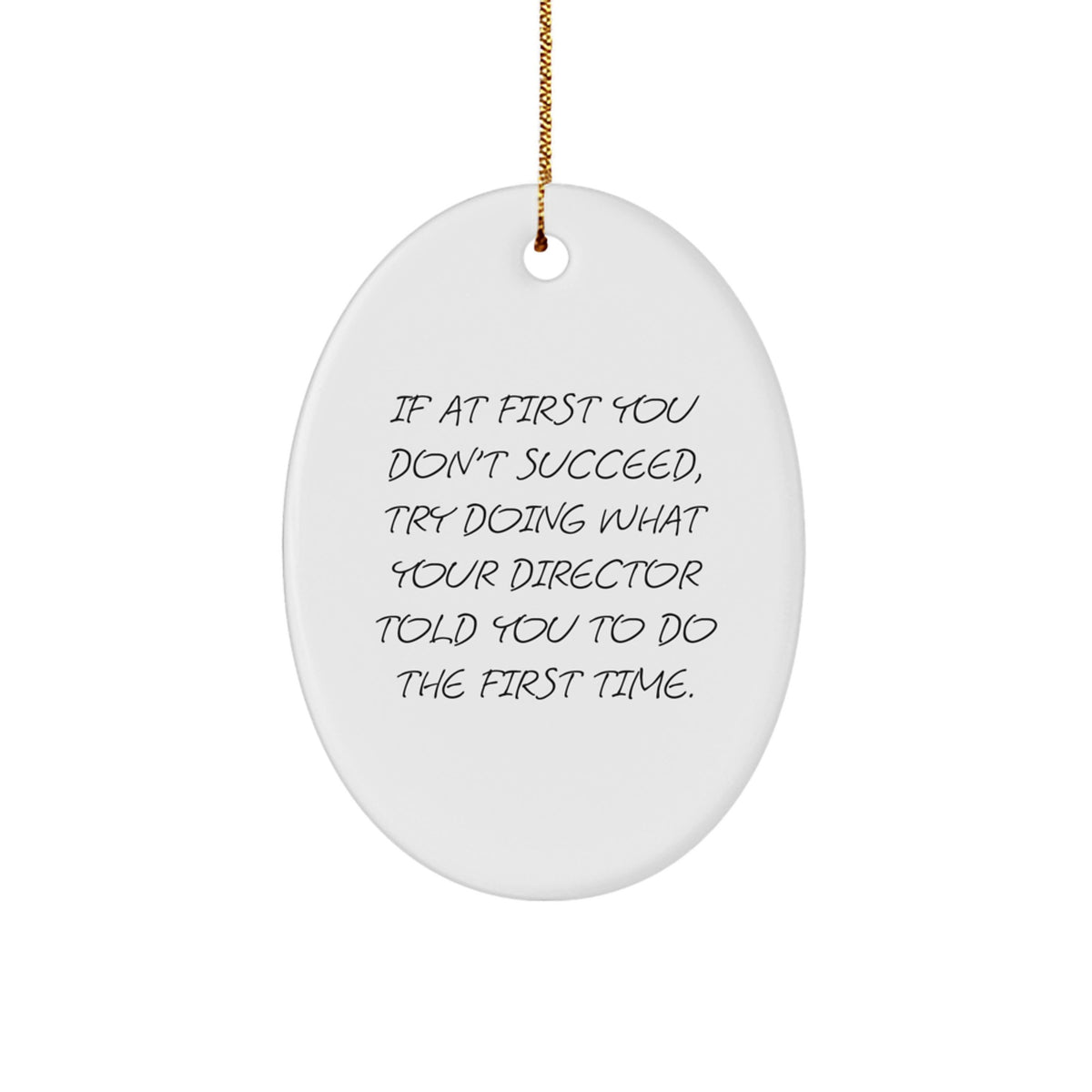Christmas Gift for Her Director Keepsake Oval Ornament Present - Image 1