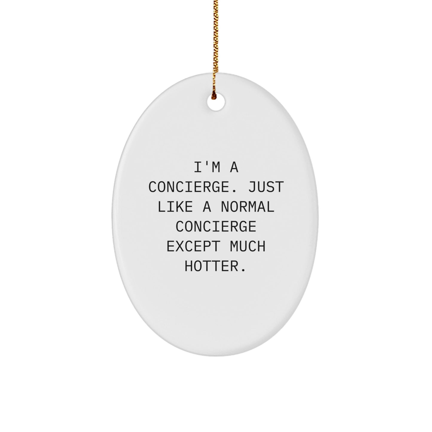 Concierge Oval Ornament Gifts from Friends to Family for Christmas Unique Decor - Image 1