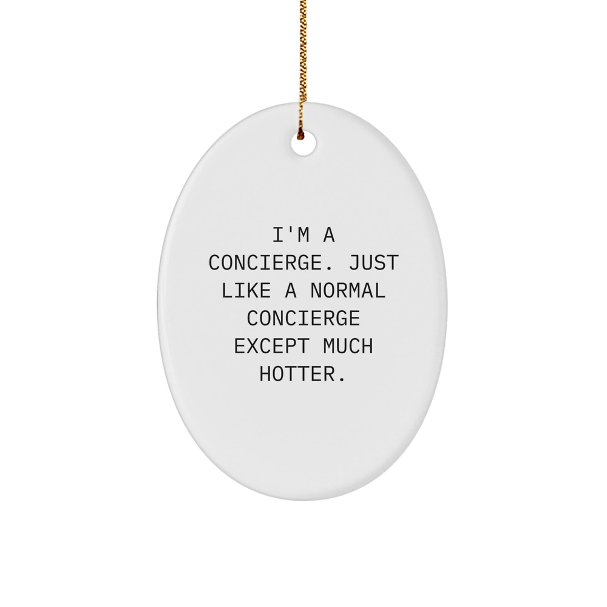 Concierge Oval Ornament Gifts from Friends to Family for Christmas Unique Decor - Image 1