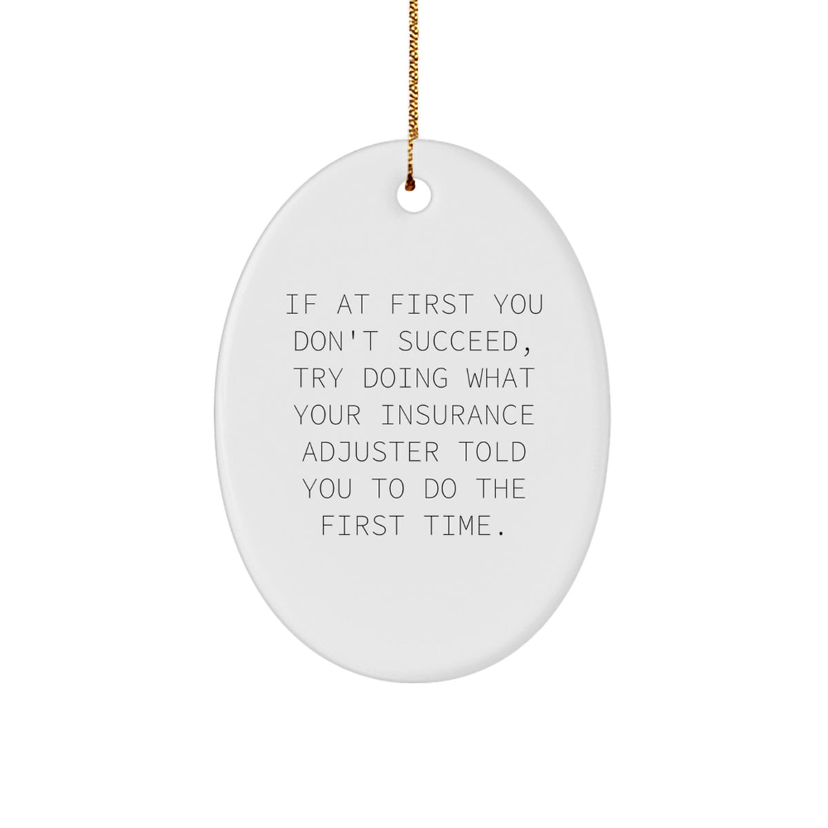 Insurance Adjuster Keepsake Christmas Ornament for Him Gift - Image 1