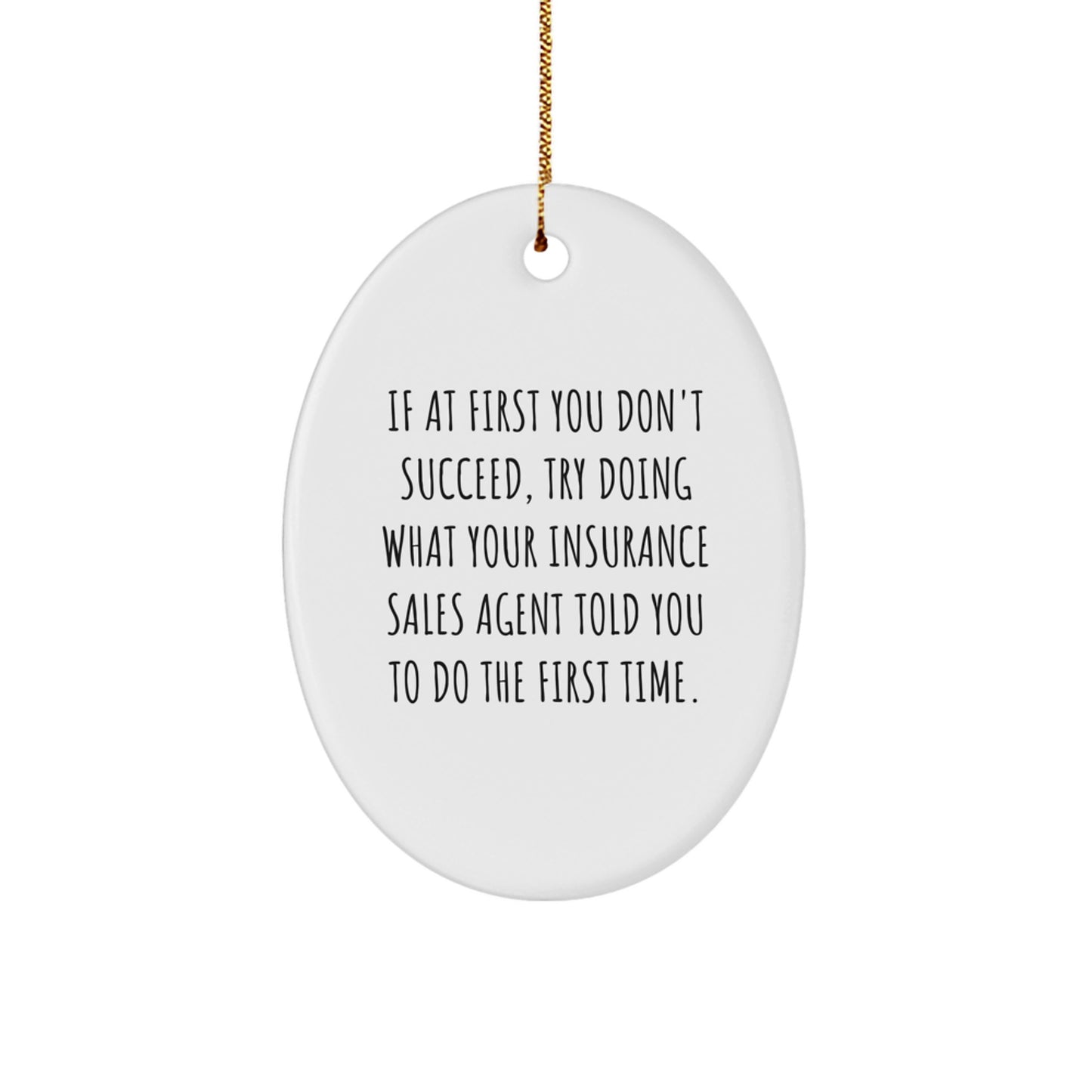Insurance Sales Agent Keepsake Christmas Ornament for Him Gift - Image 1