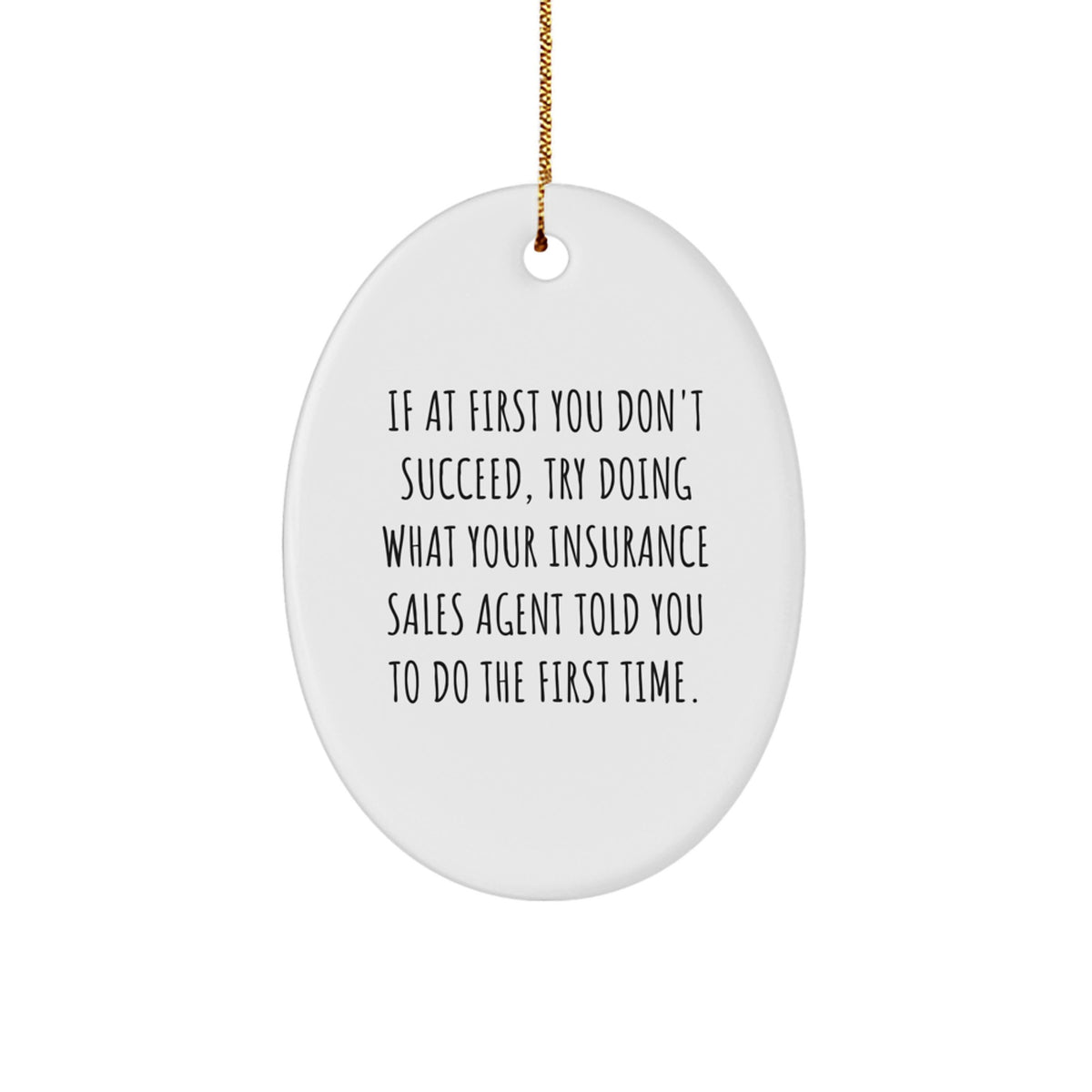 Insurance Sales Agent Keepsake Christmas Ornament for Him Gift - Image 1