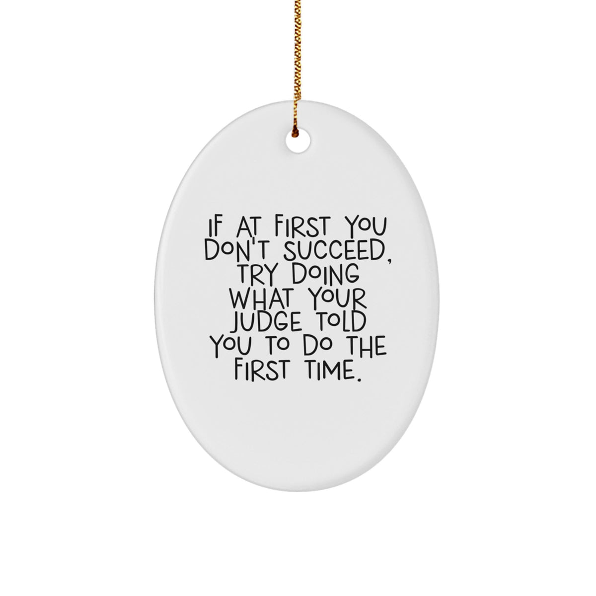 Playful Judge Christmas Ornament for Friends Gift - Image 1