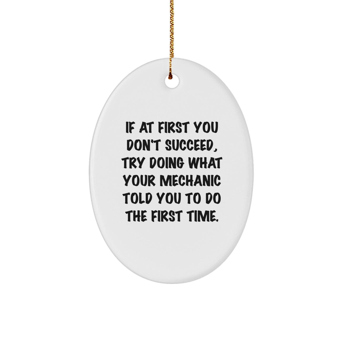 Witty Mechanic Novelty Christmas Ornament for Friends Surprise Gift - Image 1