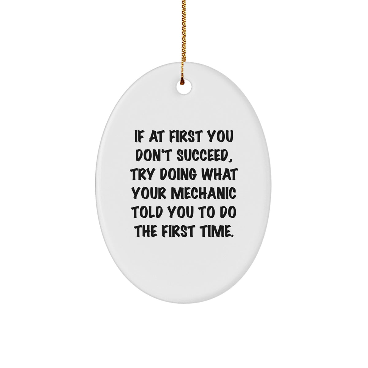 Witty Mechanic Novelty Christmas Ornament for Friends Surprise Gift - Image 1