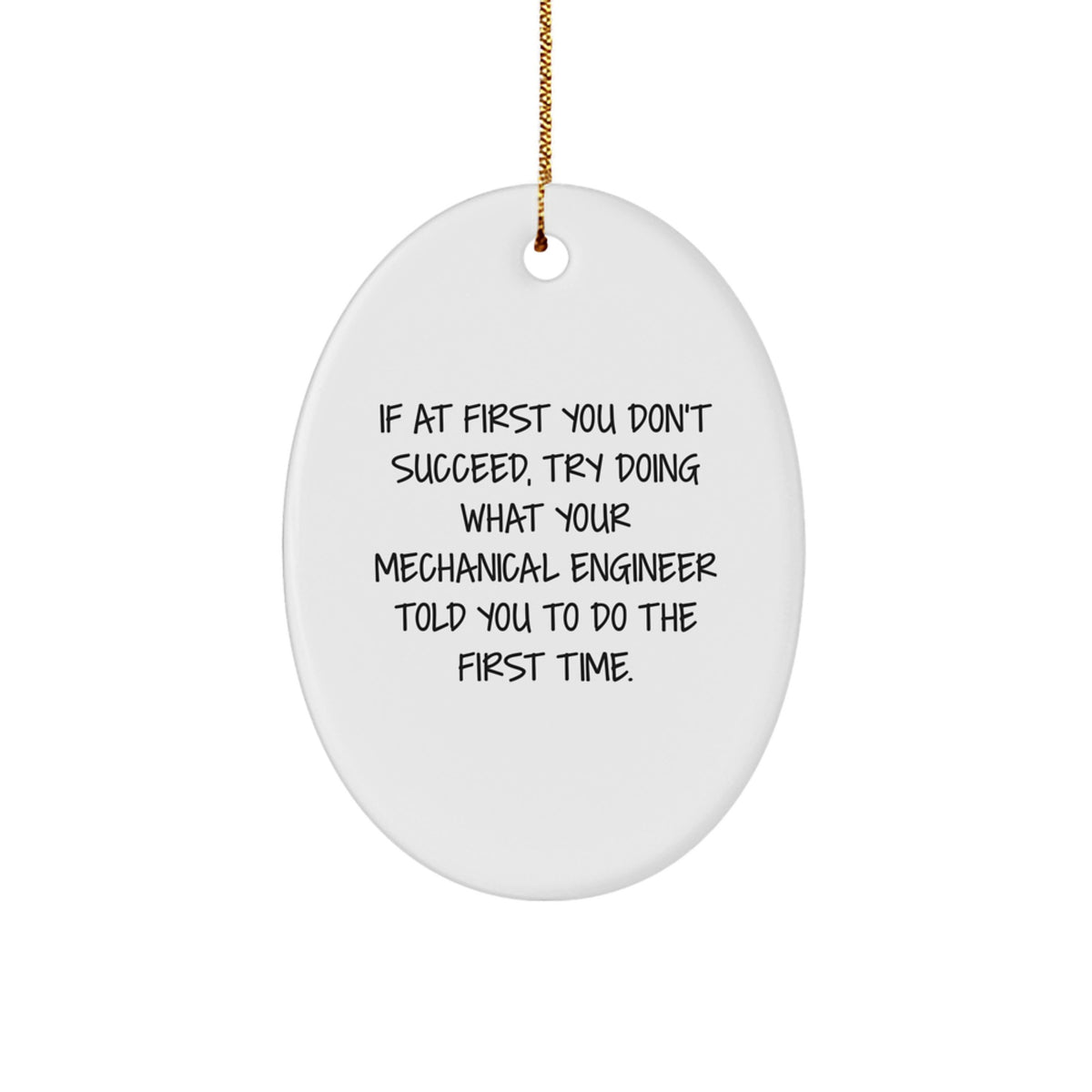 Playful Mechanical Engineer Christmas Ornament for Friends Gift - Image 1