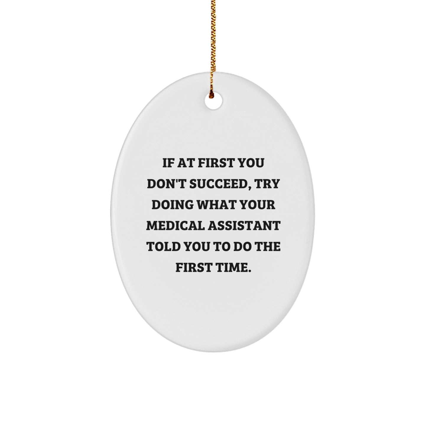 Playful Medical Assistant Christmas Ornament for Friends Gift - Image 1