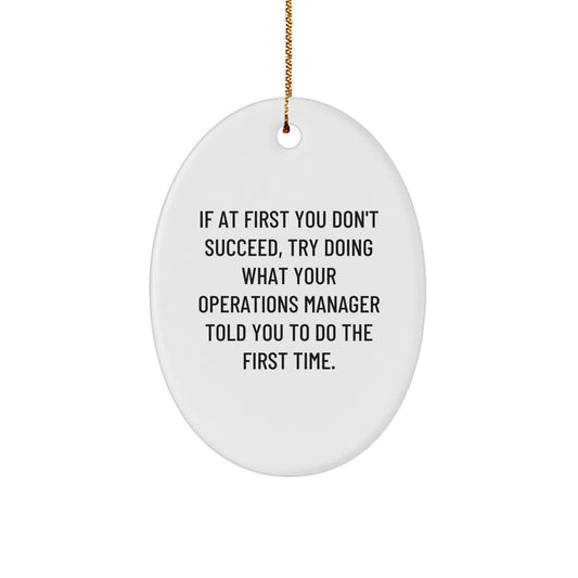 Operations Manager Keepsake Christmas Ornament for Him Gift - Image 1