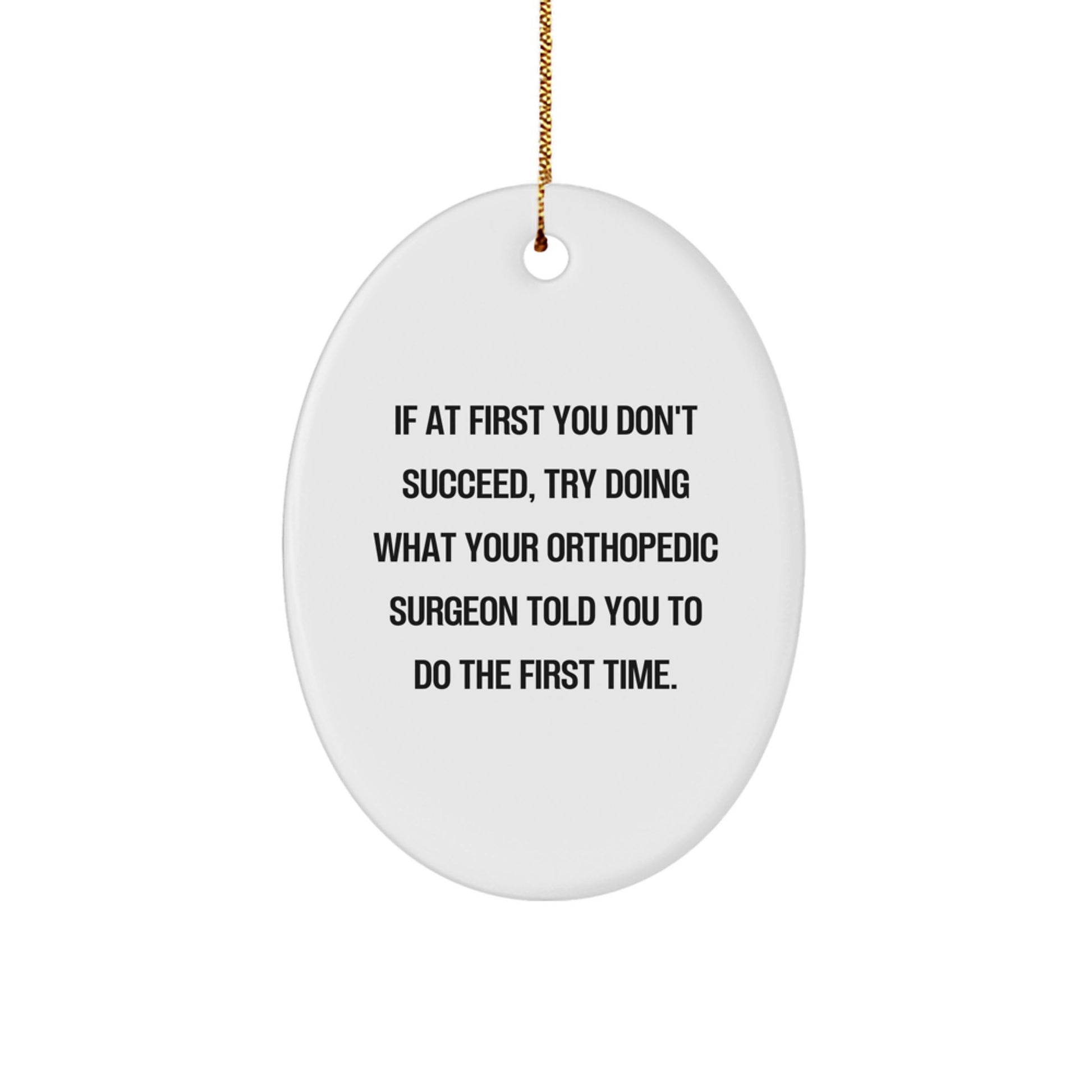 Christmas Gift for Her Orthopedic Surgeon Oval Ornament Keepsake - Image 1