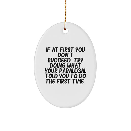 Christmas Ornament Gift for Coworkers Witty Paralegal Idea - Image 1