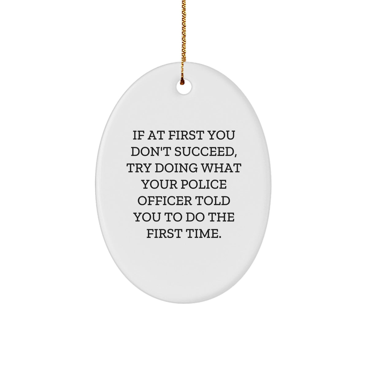 Christmas Ornament for Her Police Officer Keepsake Gift - Image 1