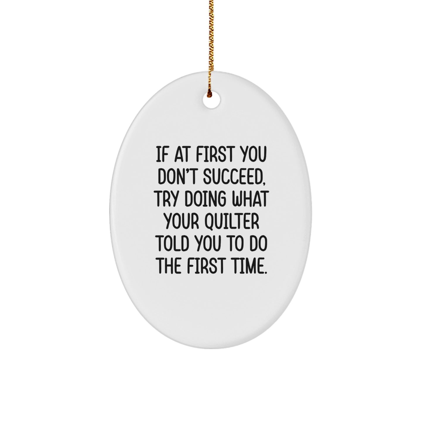 Playful Quilter Novelty Christmas Ornament for Friends Gift - Image 1