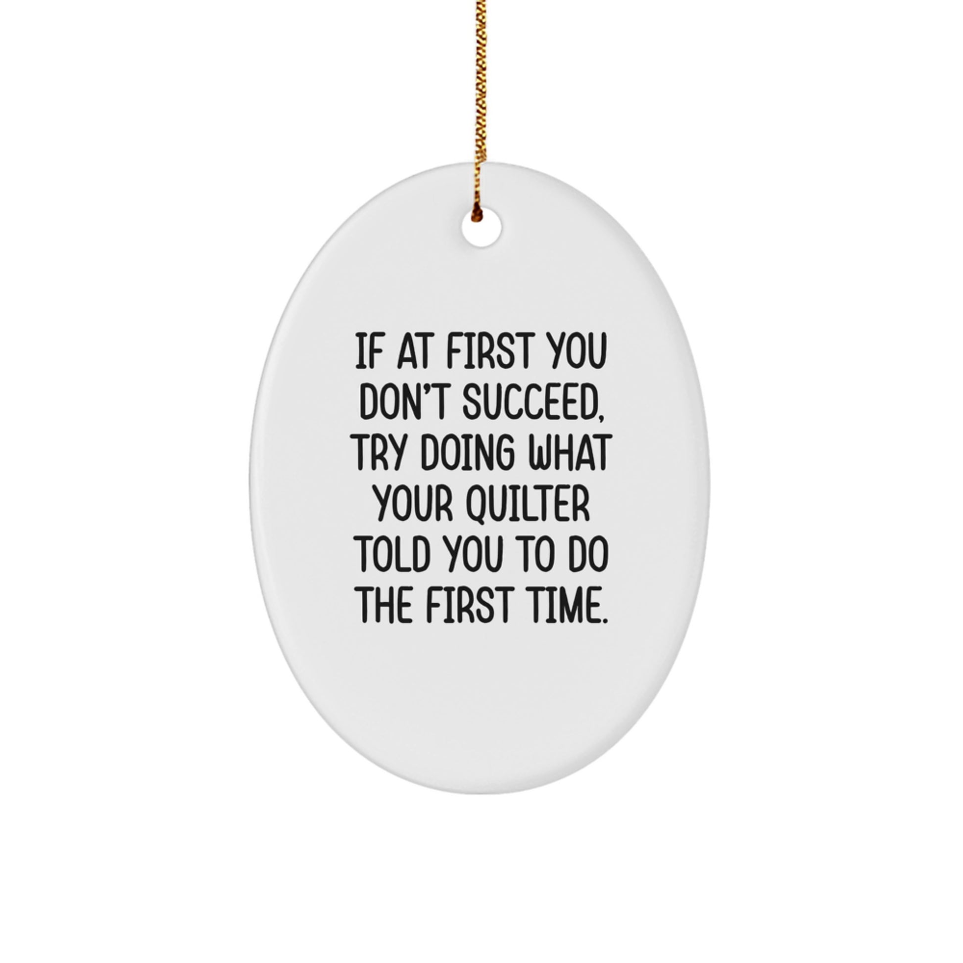 Playful Quilter Novelty Christmas Ornament for Friends Gift - Image 1