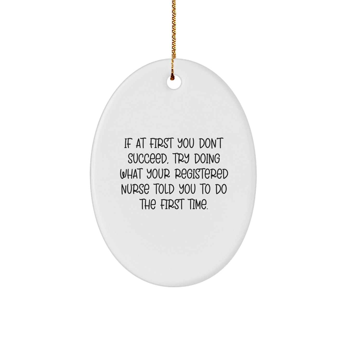 Playful Registered Nurse Christmas Ornament Novelty for Friends Gift - Image 1