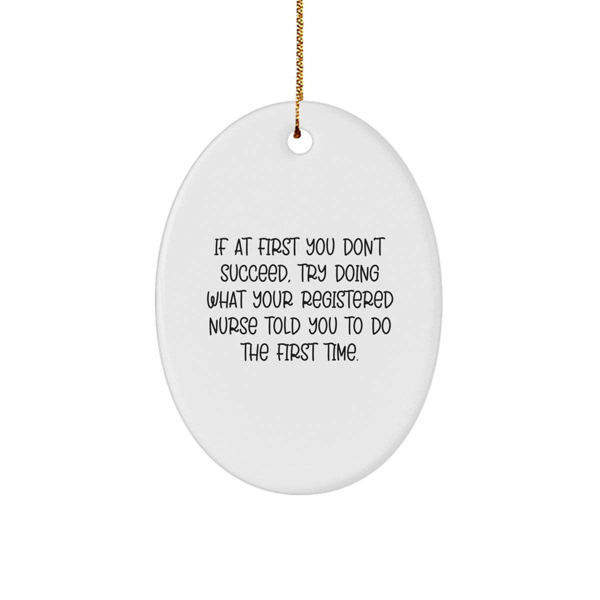 Playful Registered Nurse Christmas Ornament Novelty for Friends Gift - Image 1