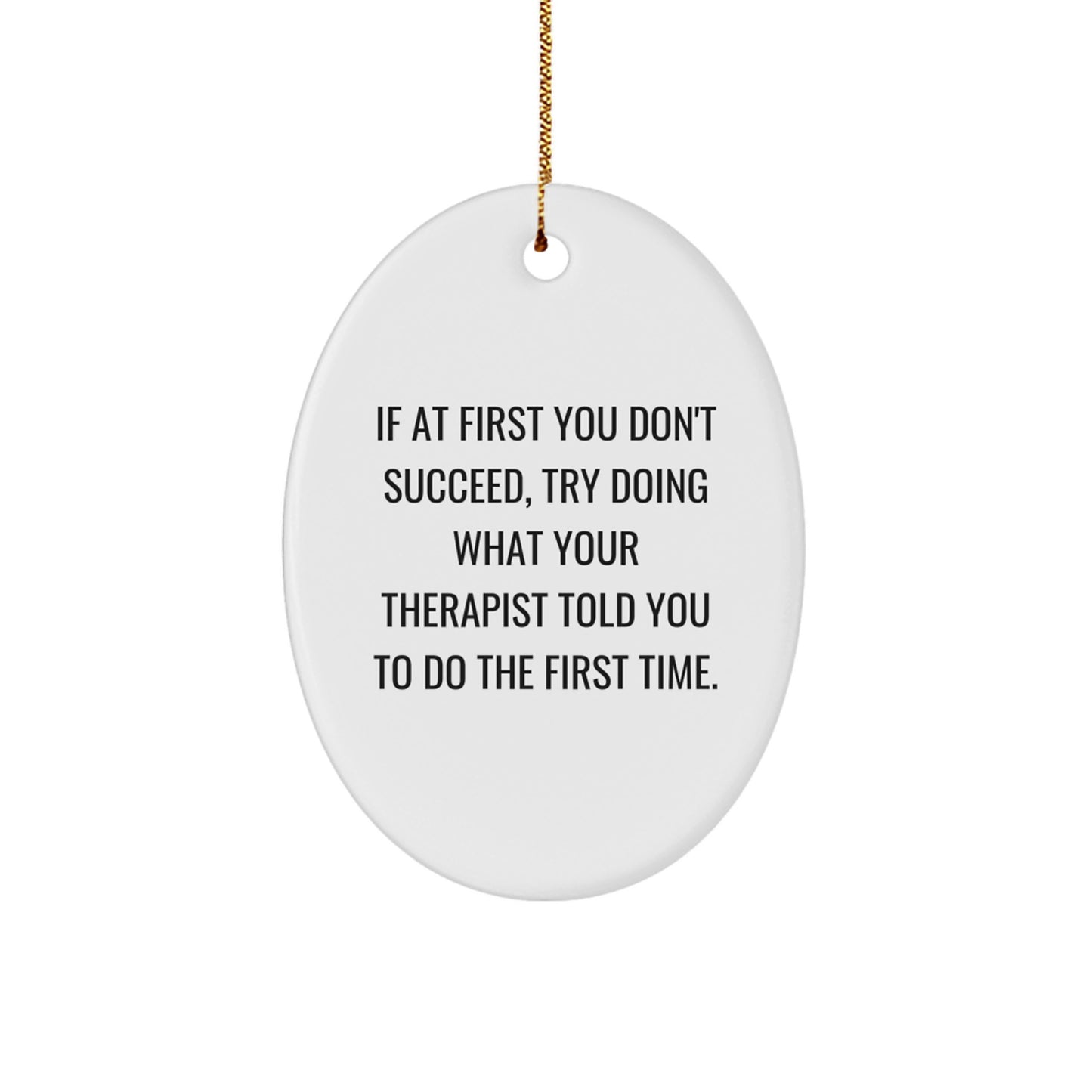 Therapist Favorite Oval Ornament for Kids Christmas Gift - Image 1