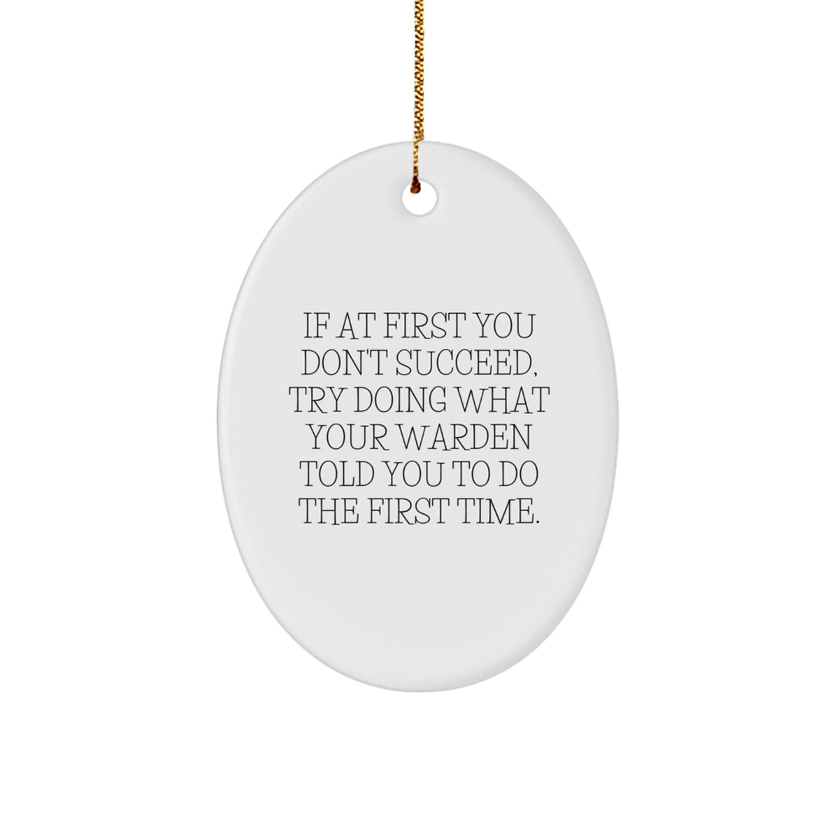 Warden Christmas Ornament Keepsake for Him Holiday Gift Special - Image 1