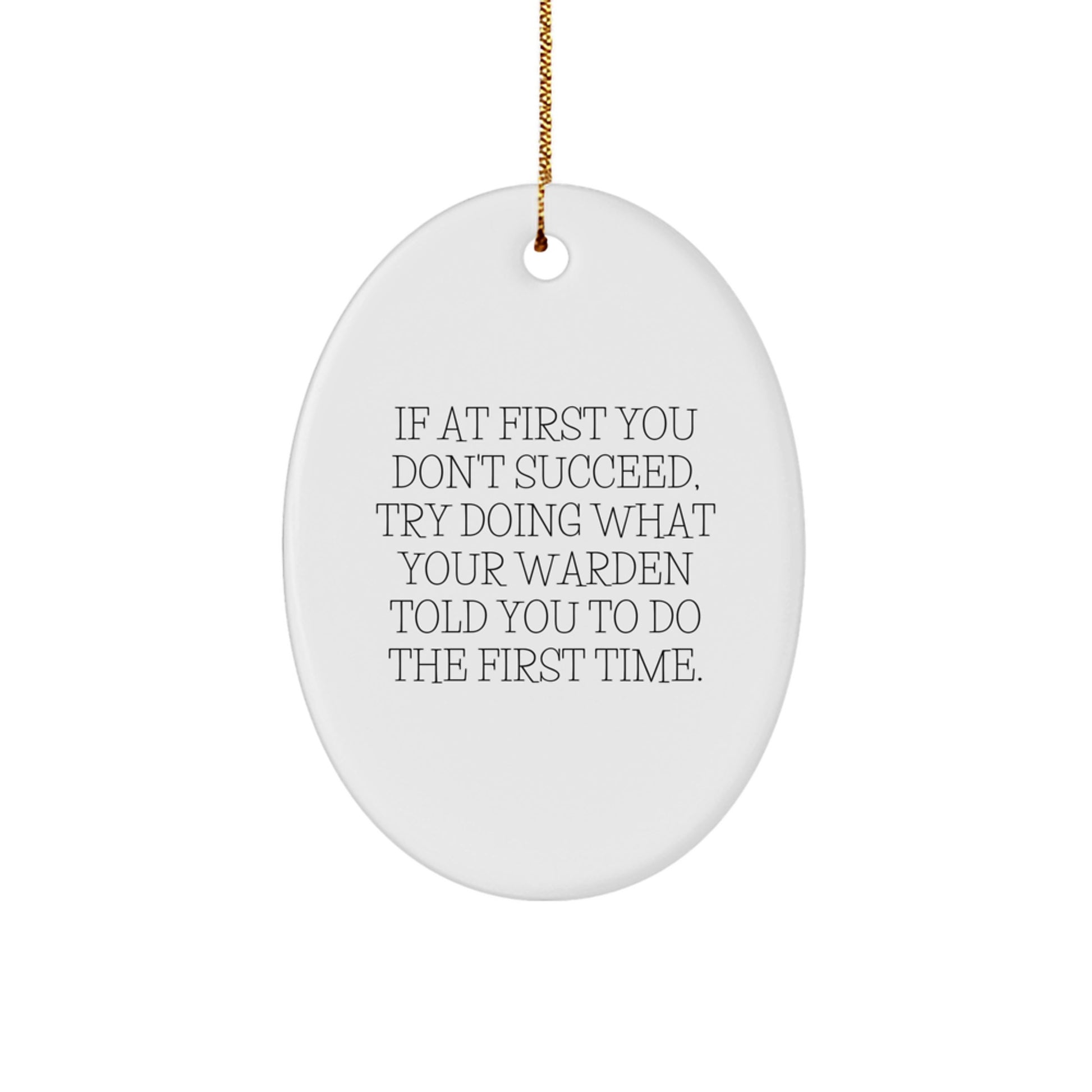 Warden Christmas Ornament Keepsake for Him Holiday Gift Special - Image 1