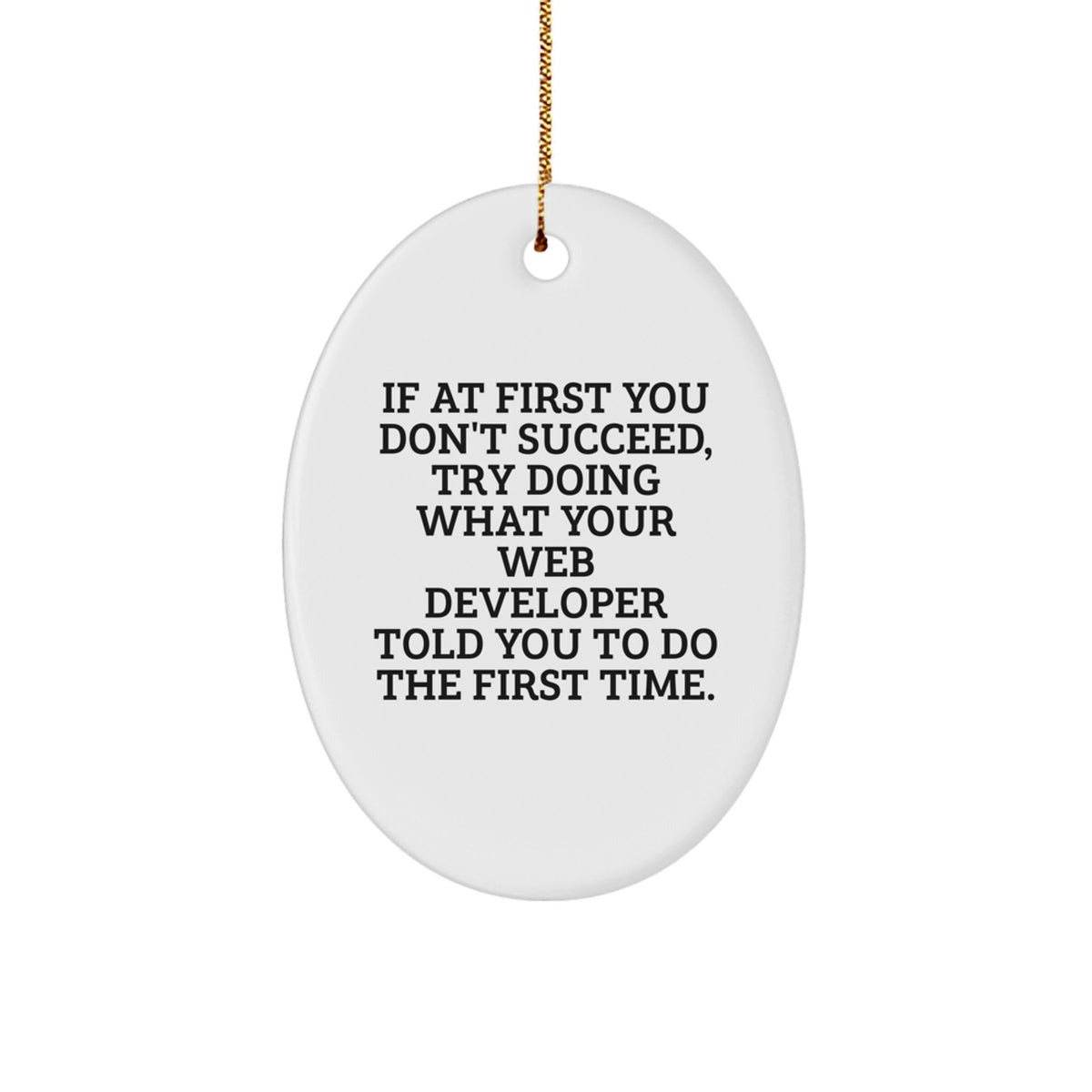 Playful Web Developer Christmas Ornament for Friends Gift - Image 1